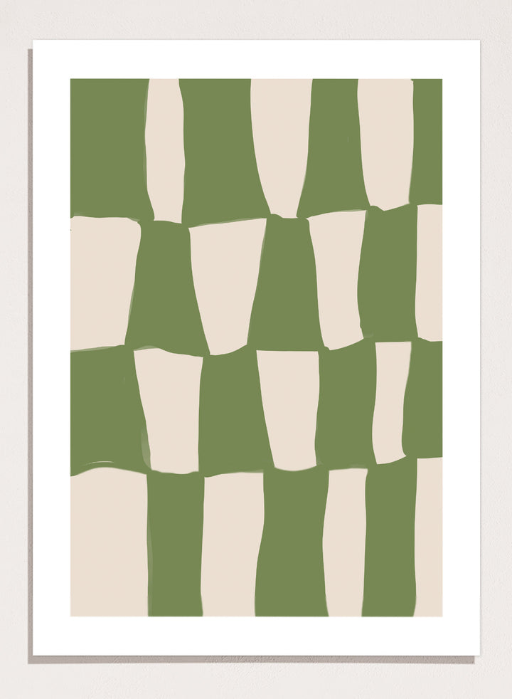 'Composition in Green' Aesthetic Art Print