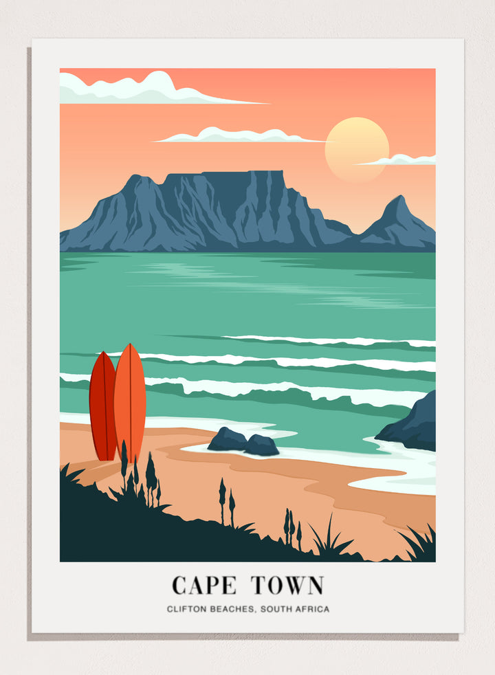 Clifton Beaches Cape Town Art Print