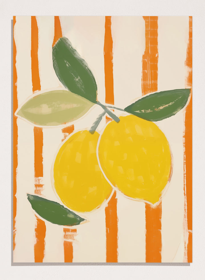 'Zest & Stripe II' Aesthetic Art Print