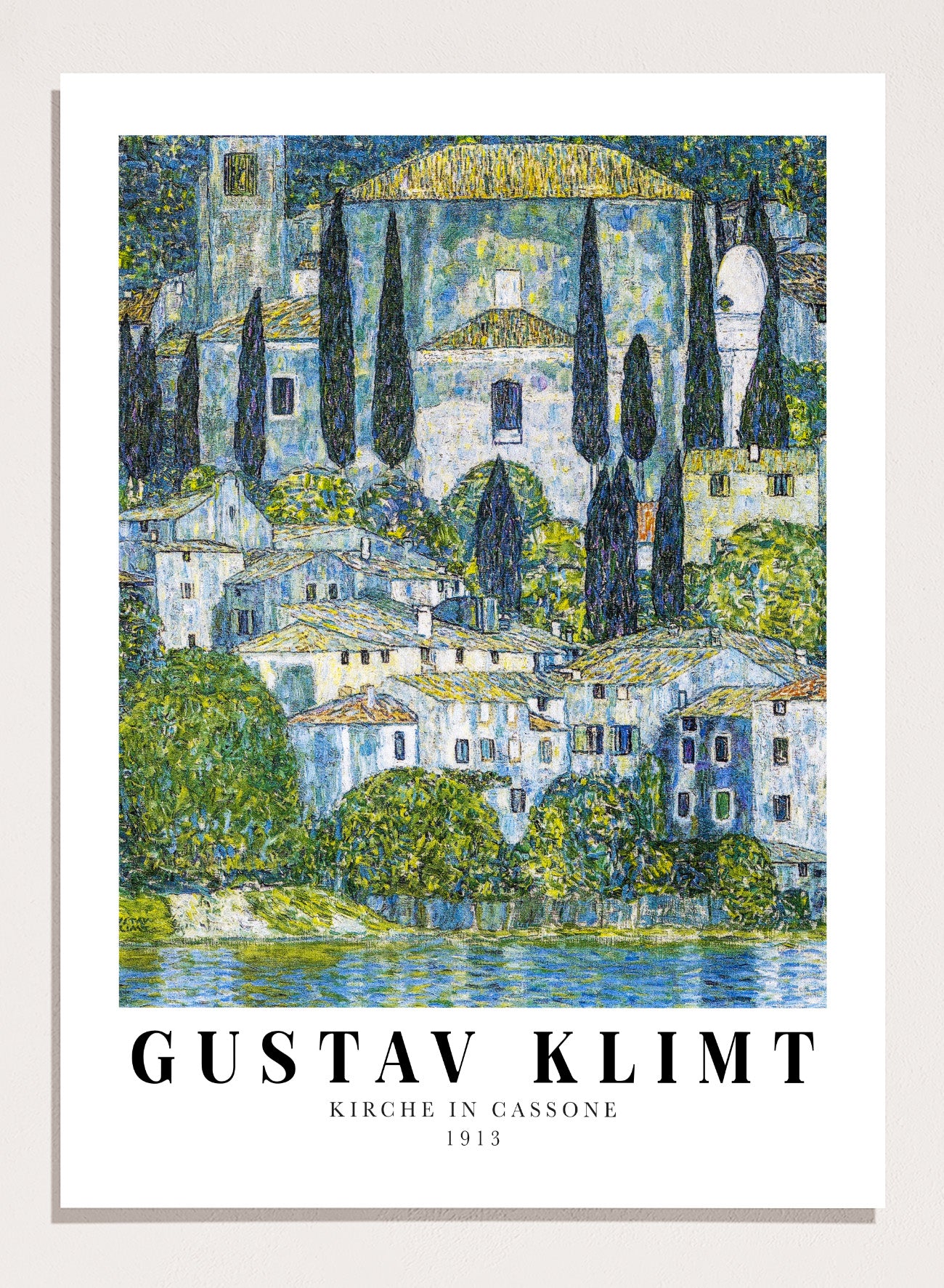Gustav Klimt Kirche in Cassone 1913 Vintage Exhibition Poster Art