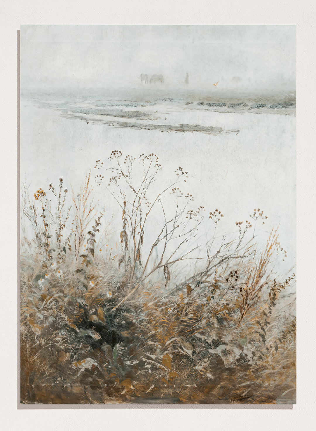 "Shore of Flooded River in Blossom" Art Print