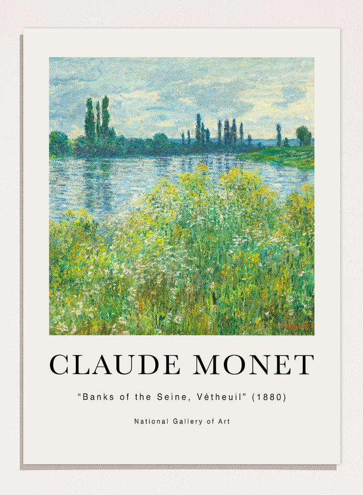 Banks of the Seine, Vétheuil 1880 by Monet Print