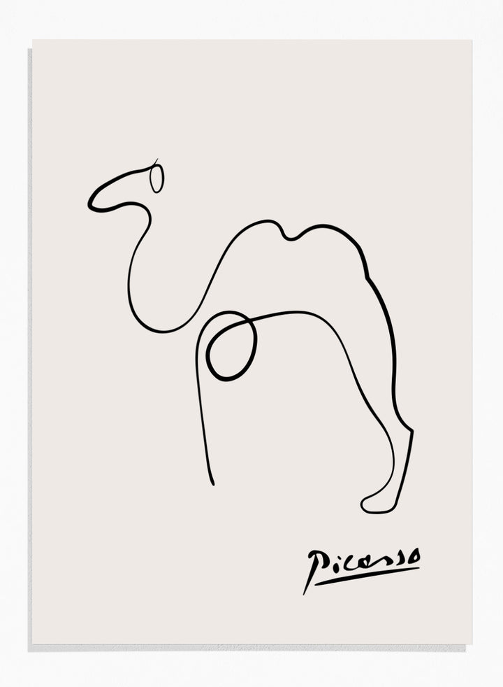 Pablo Picasso Camel Sketch Line Art Print