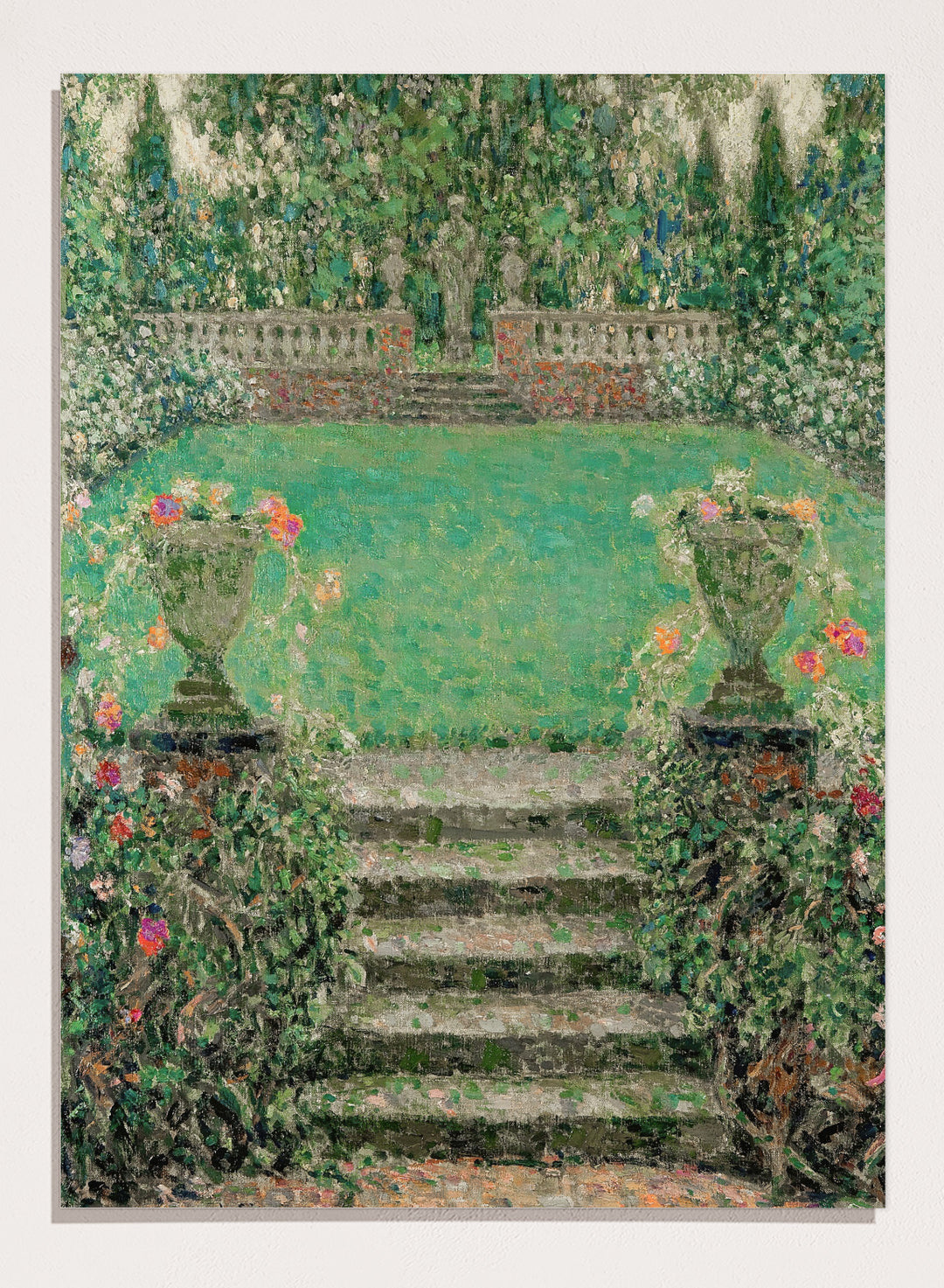 "Garden Steps, Gerberoy" Art Print