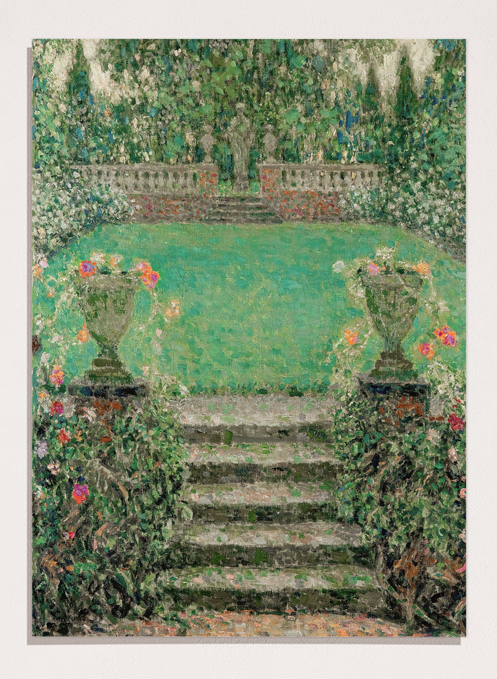 "Garden Steps, Gerberoy" Art Print