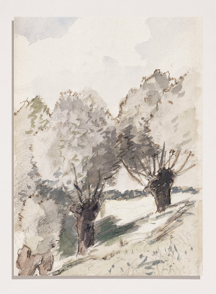 "Paysage aux arbres" Art Print