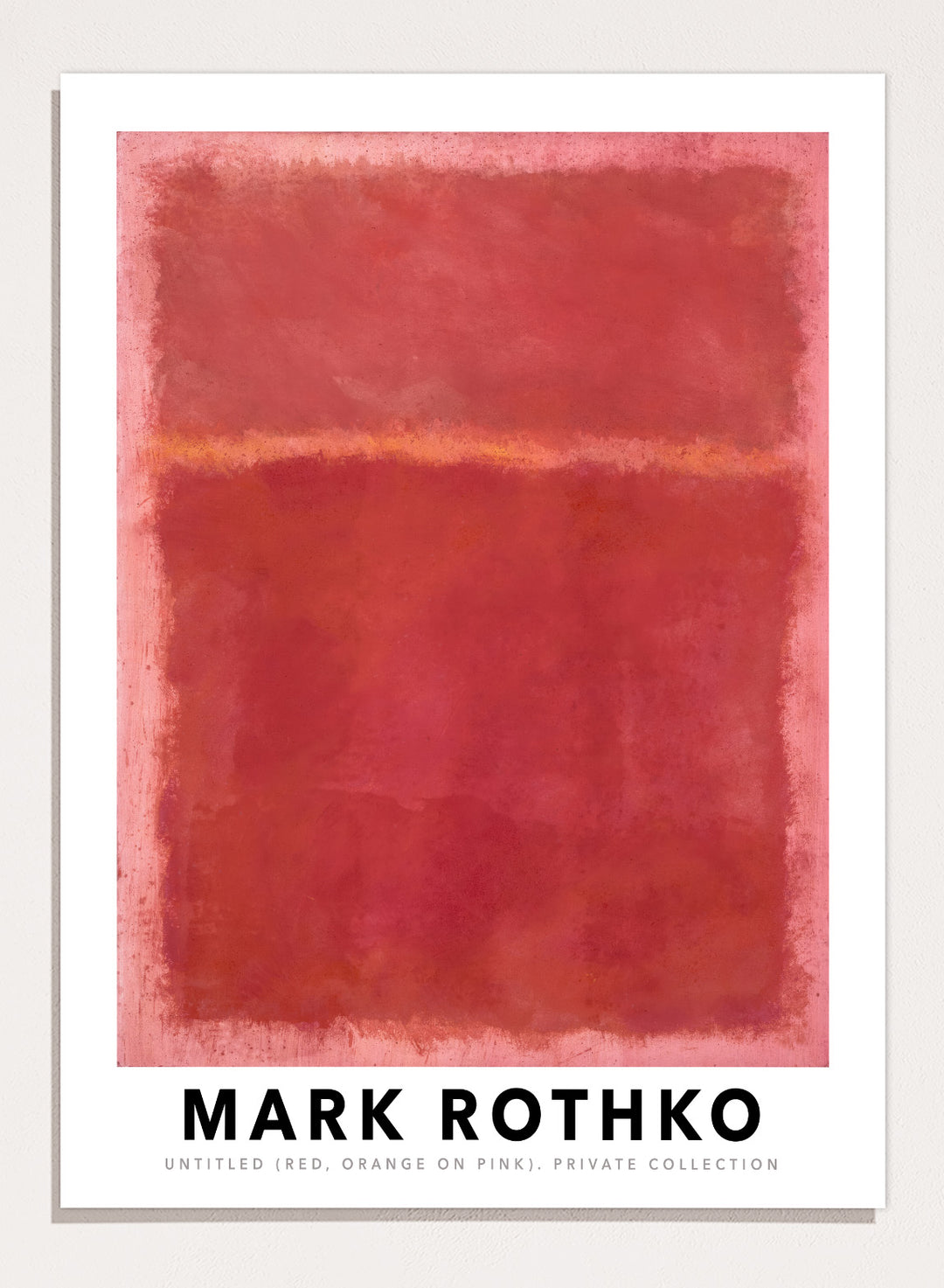 Mark Rothko Untitled (Red, Orange on Pink) 1968 Art Print