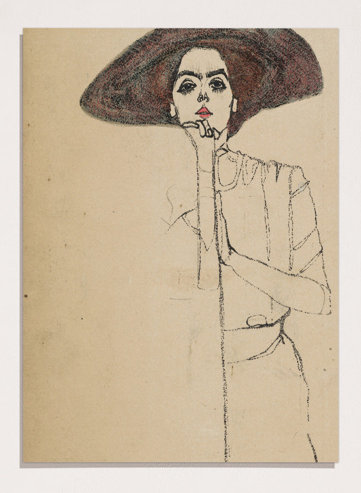 Egon Schiele Portrait of a Woman 1910 Art Print ES06