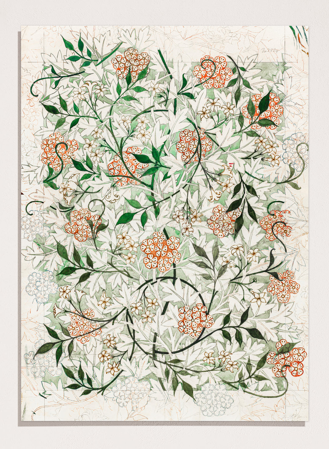 William Morris Jasmine Pattern Art Print