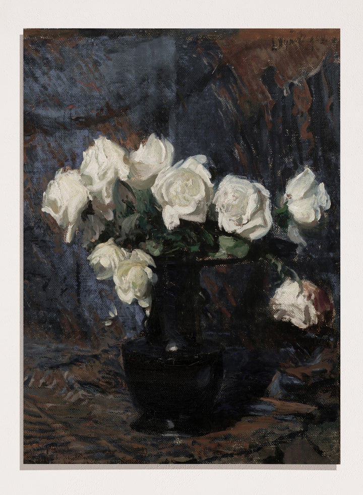 "White Roses" Art Print