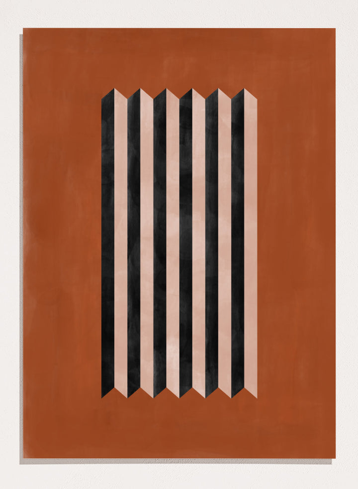 Elena Ristova - Folded Stripe Illusion Art Print