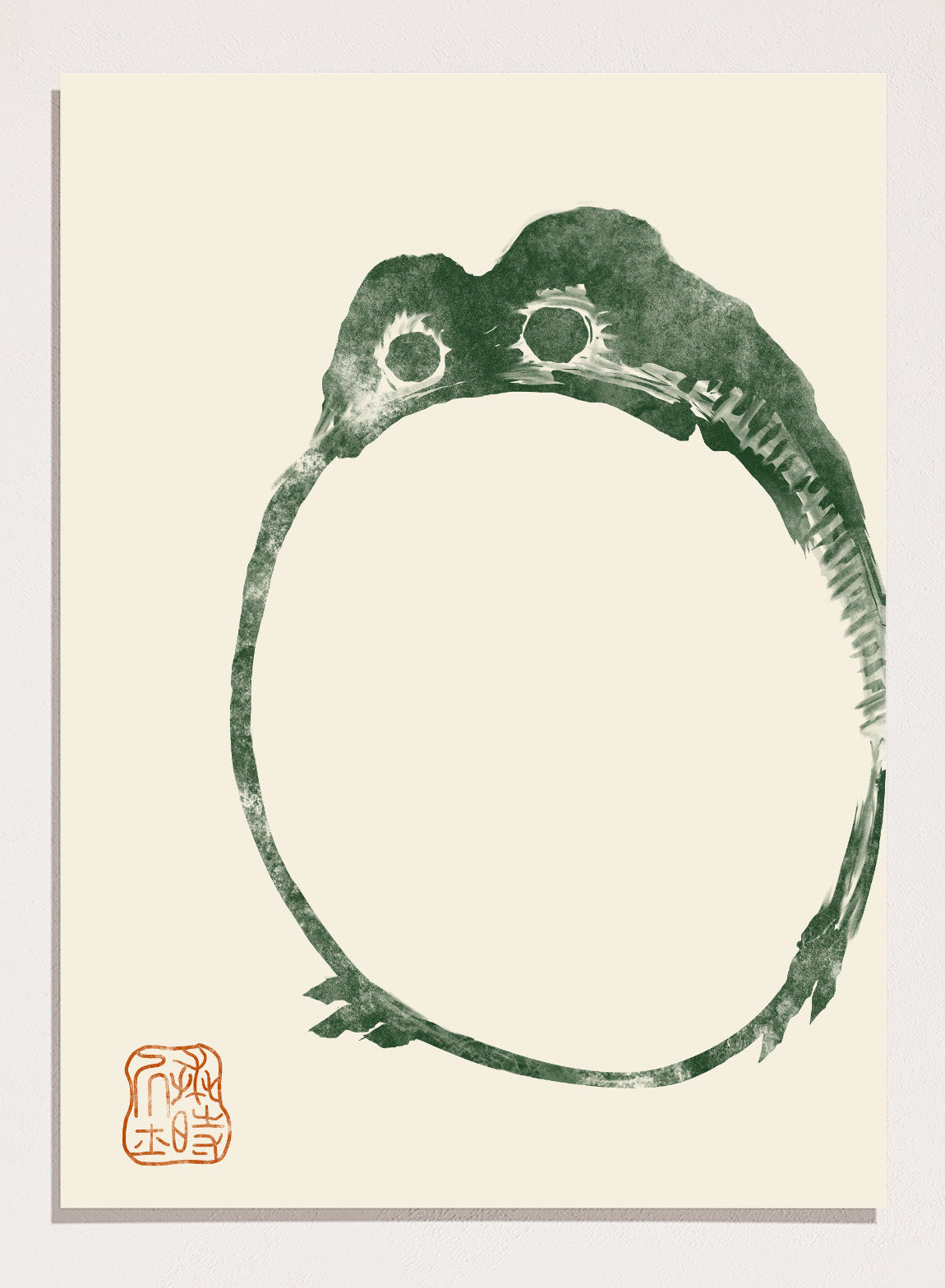 Japanese Frog Matsumoto Hoji 松本奉時 Toad Woodblock Art Print