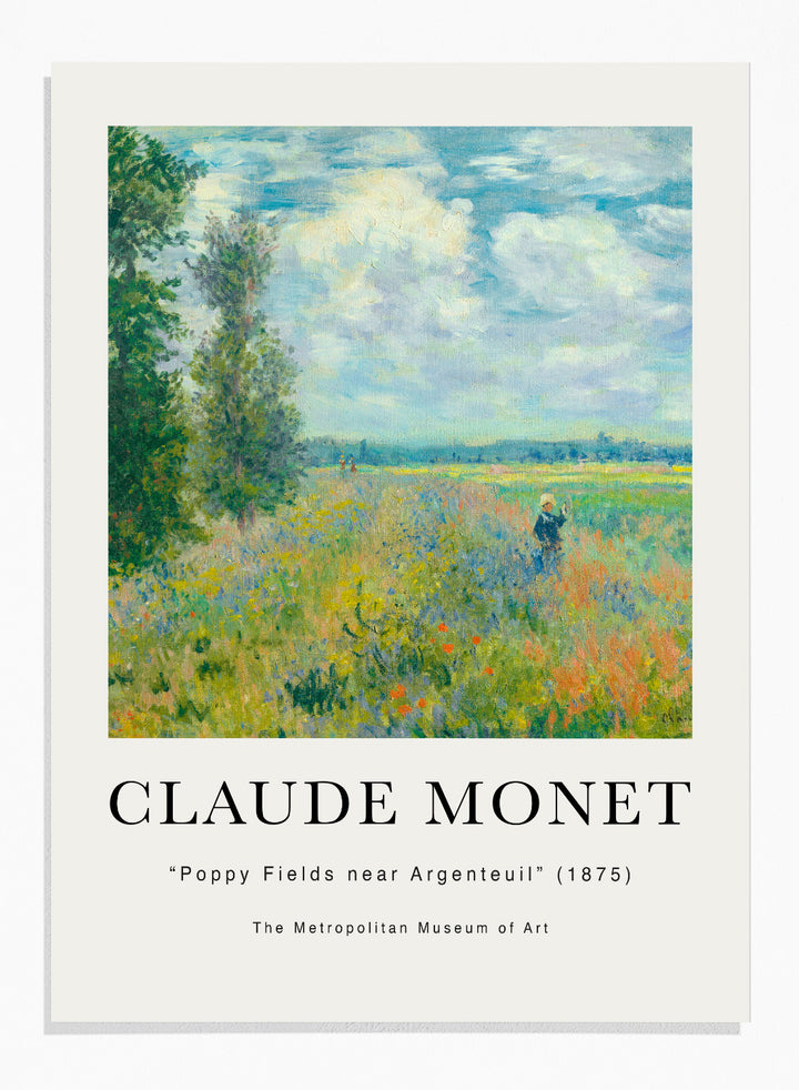 Poppy Fields near Argenteuil 1875 by Monet Print