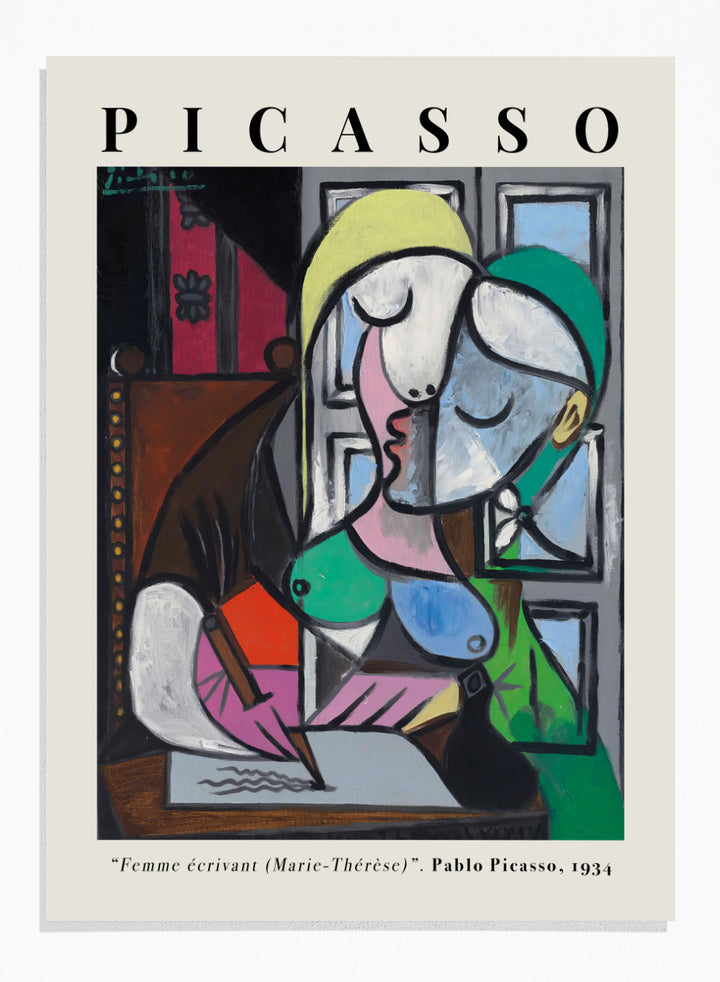 Pablo Picasso - Woman Writing (Marie-Thérèse Walter) Art Print