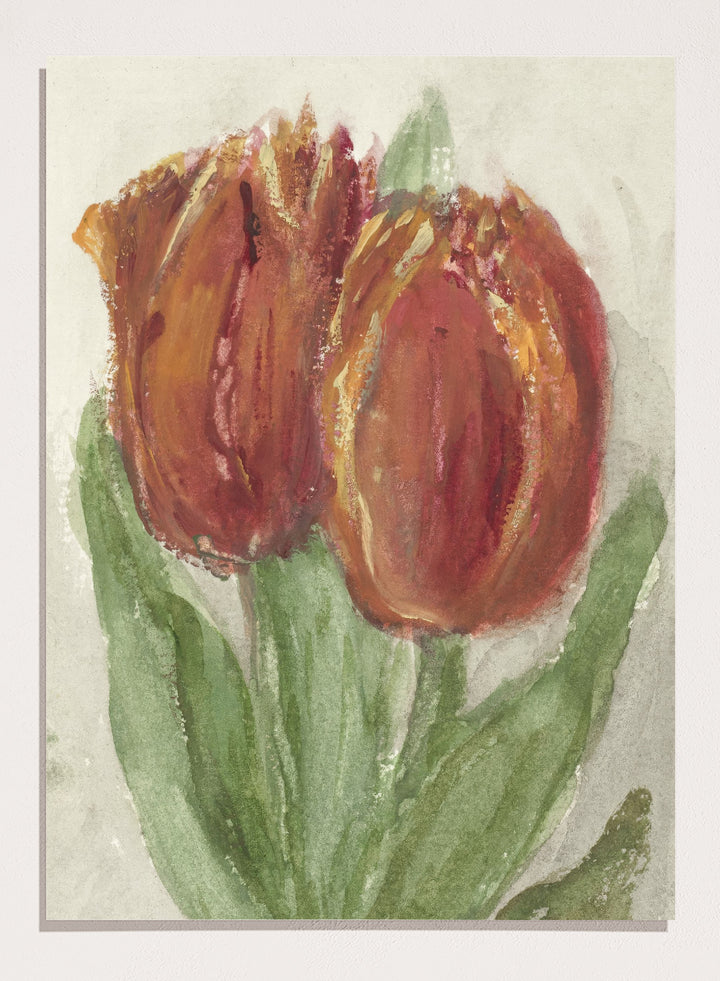 "Two Red Tulips" Art Print