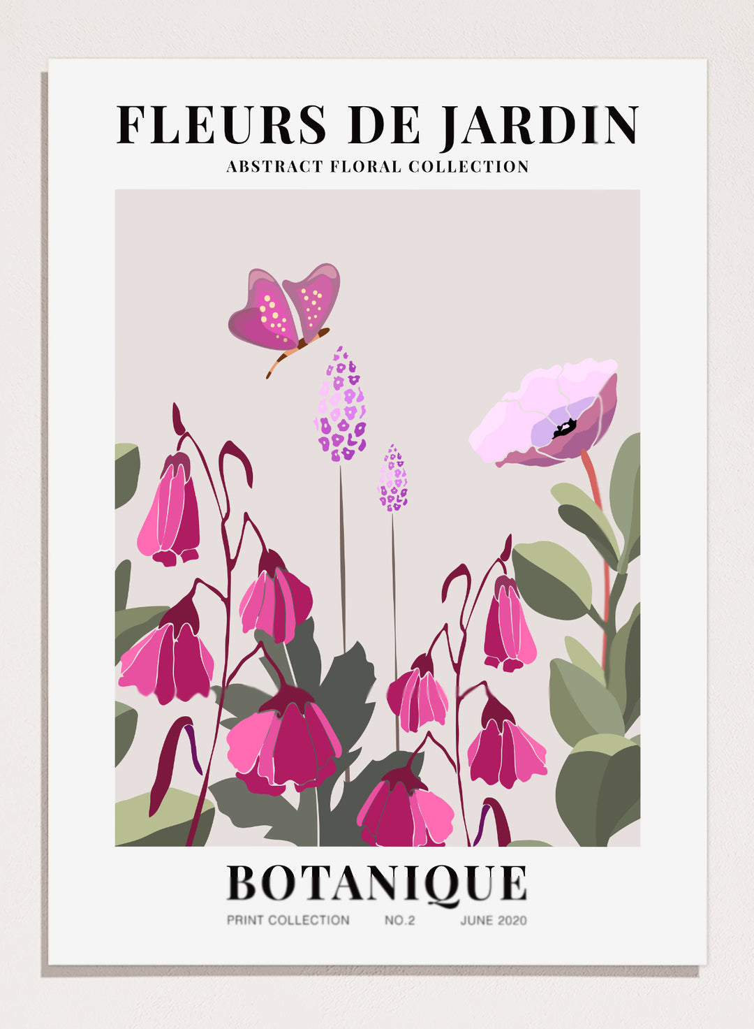 Fleurs de Jardin Botanique Art Print