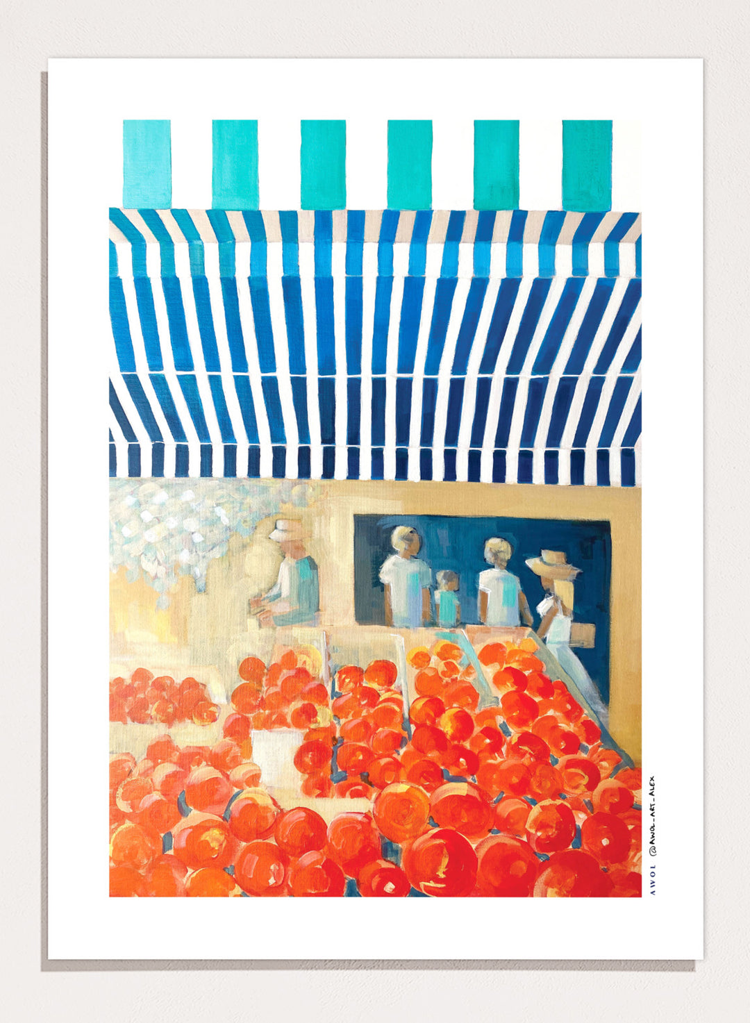 Awol Art Alex - Red Fruit Market Art Print