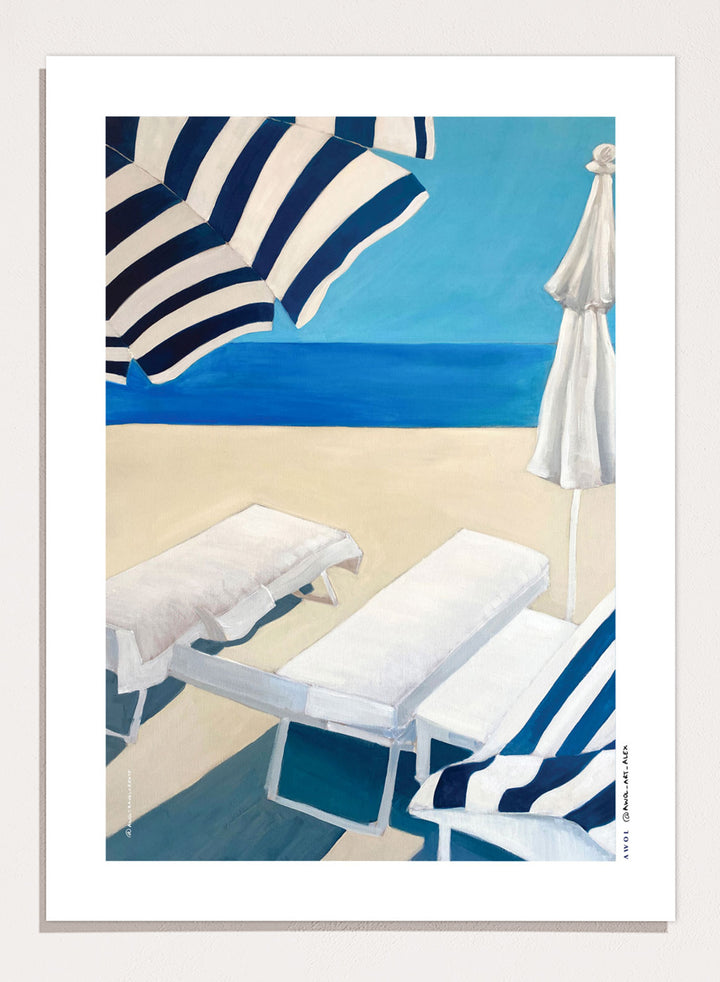 Awol Art Alex - Summer Beach Getaway Art Print