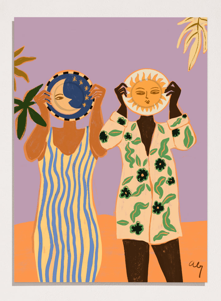 Arty Guava - Sun and Moon Art Print