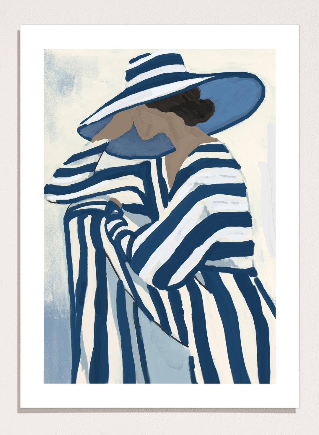 ‘Seated by the Sea’ Aesthetic Art Print