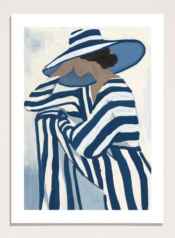 ‘Seated by the Sea’ Aesthetic Art Print