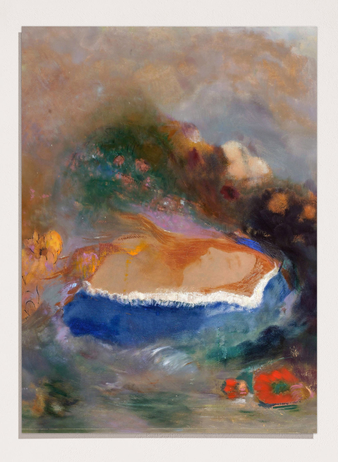 Odilon Redon Ophelia with Blue Wimple Art Print OR10