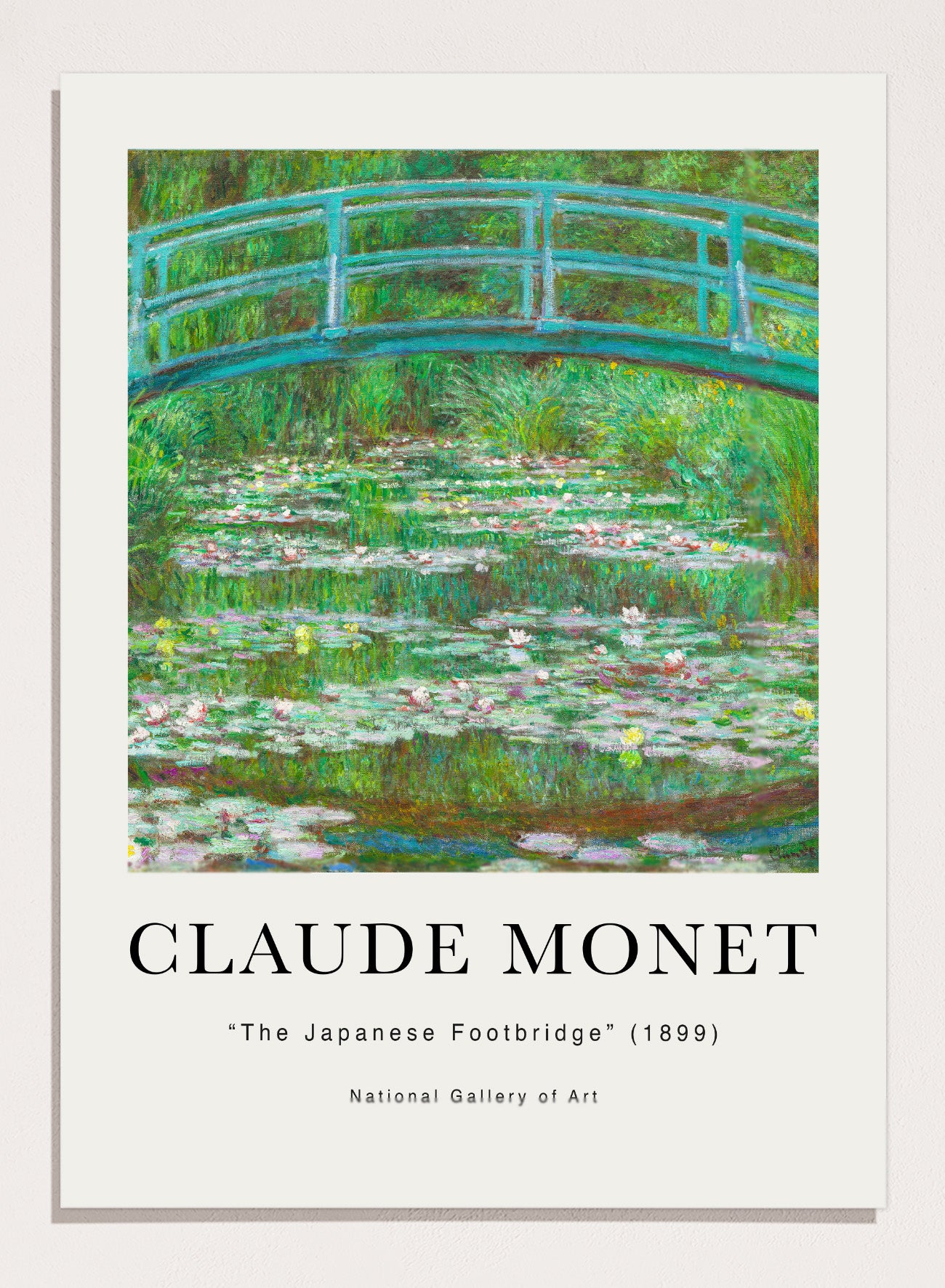 Claude Monet The Japanese Footbridge 1899 Vintage Poster Art Print
