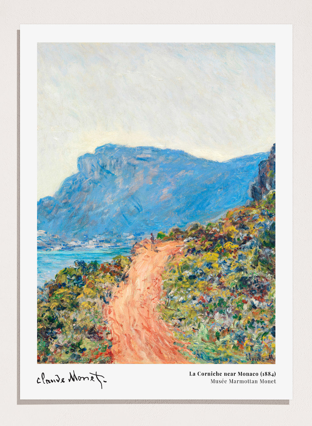 La Corniche near Monaco 1884 by Monet Print