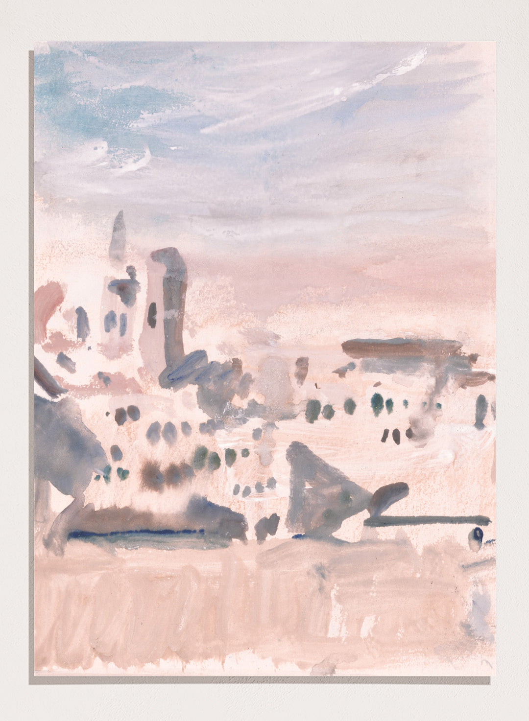 "View of a Town" Art Print