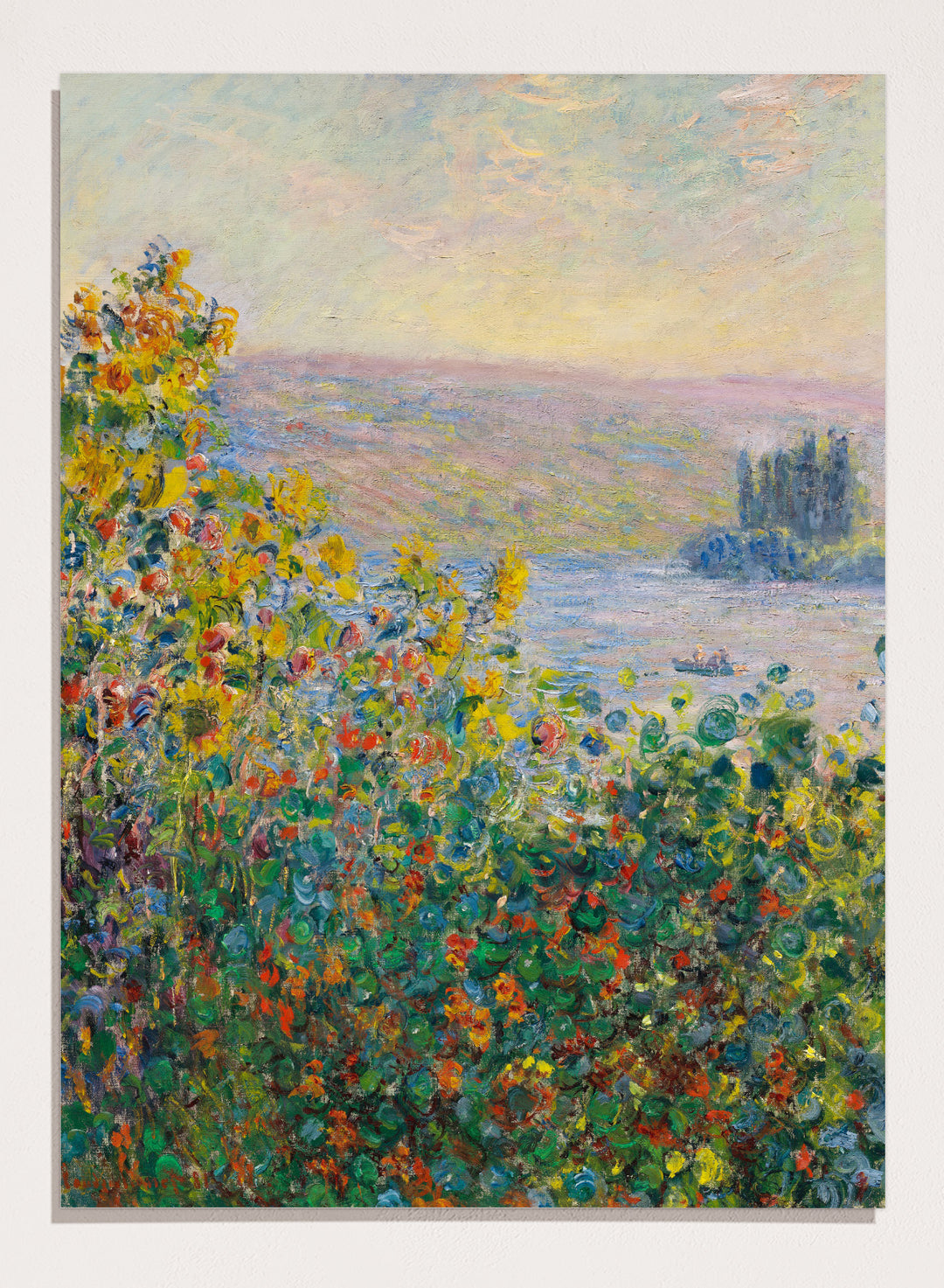 Claude Monet Flower Beds at Vétheuil Art Print