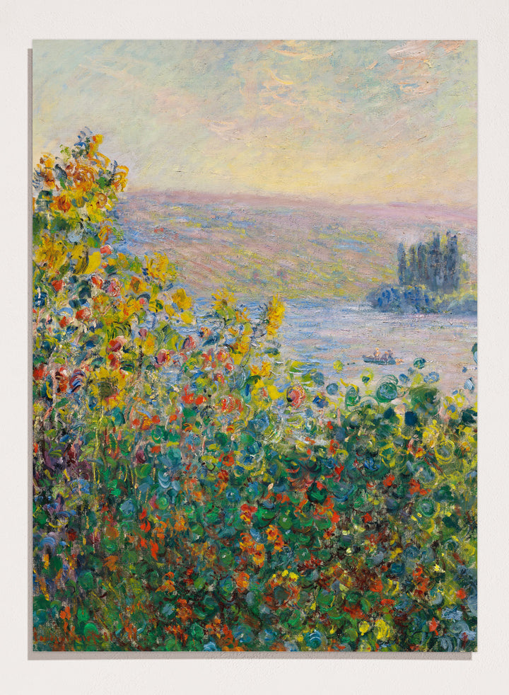 Claude Monet Flower Beds at Vétheuil Art Print