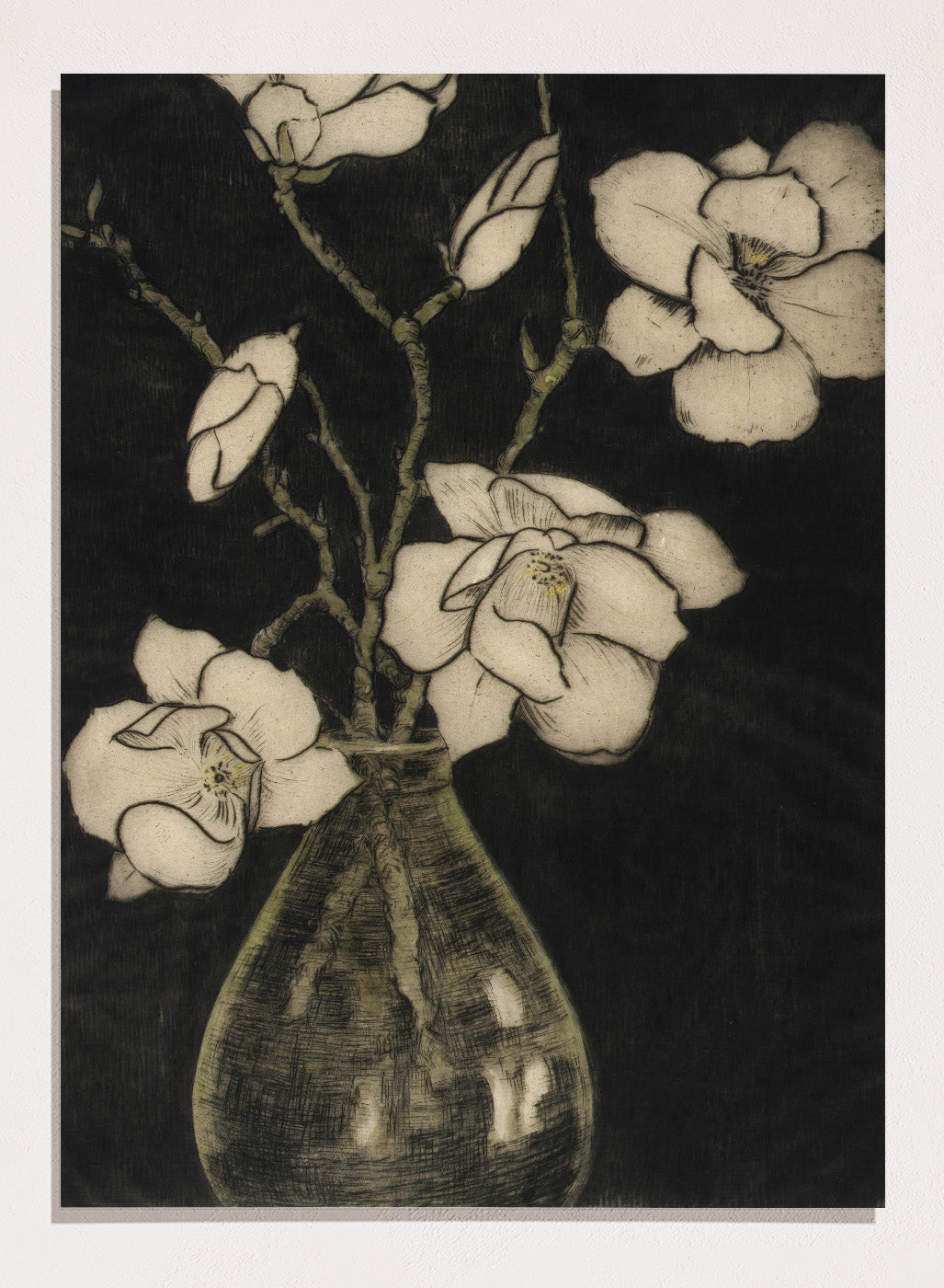 "Spring Blossoms (Tree Magnolia)" Art Print