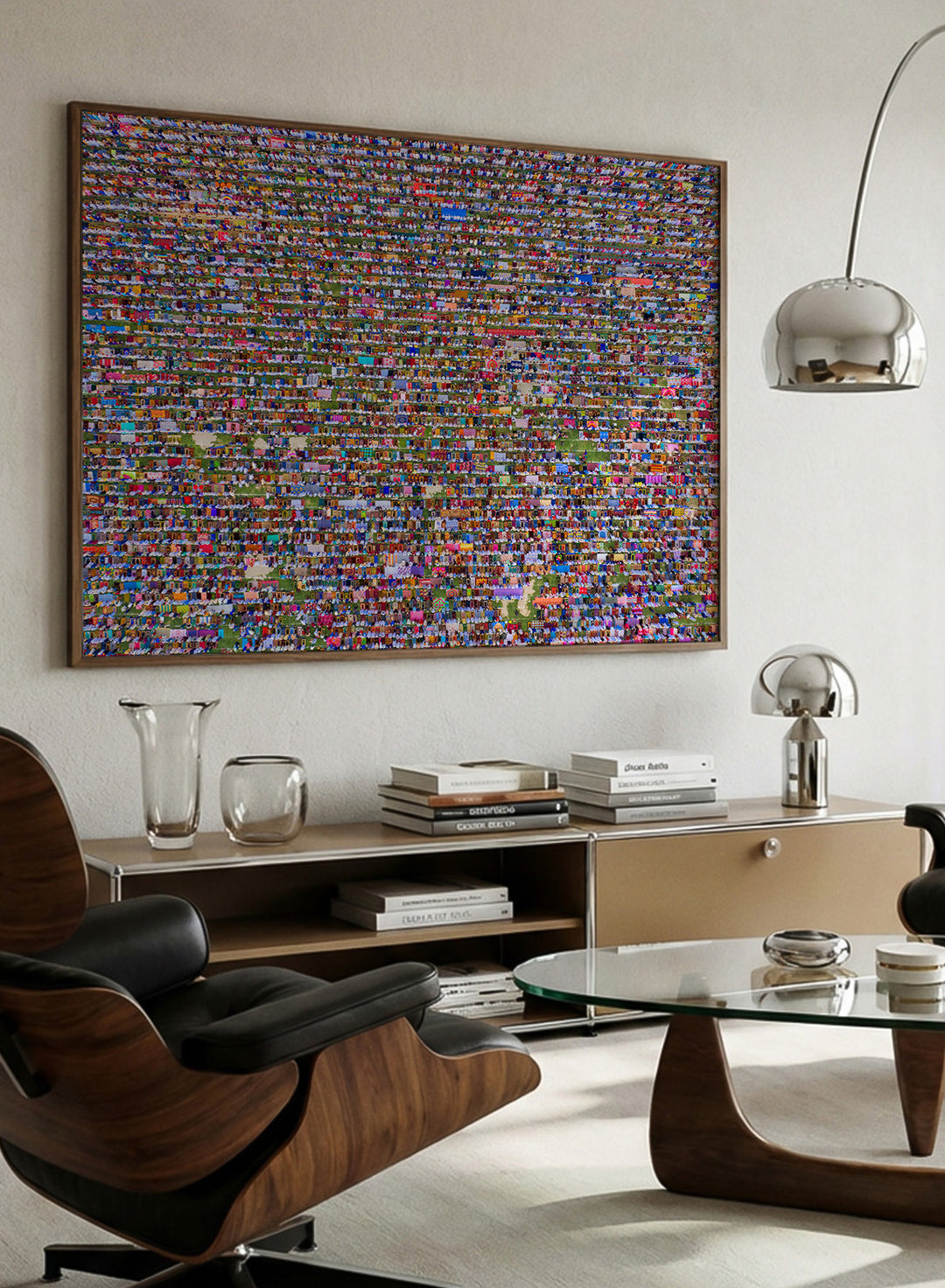 Biggest Eid Prayer by Azim Khan Ronnie aerial photography print showing massive Eid congregation Bangladesh, cultural religious wall art poster.