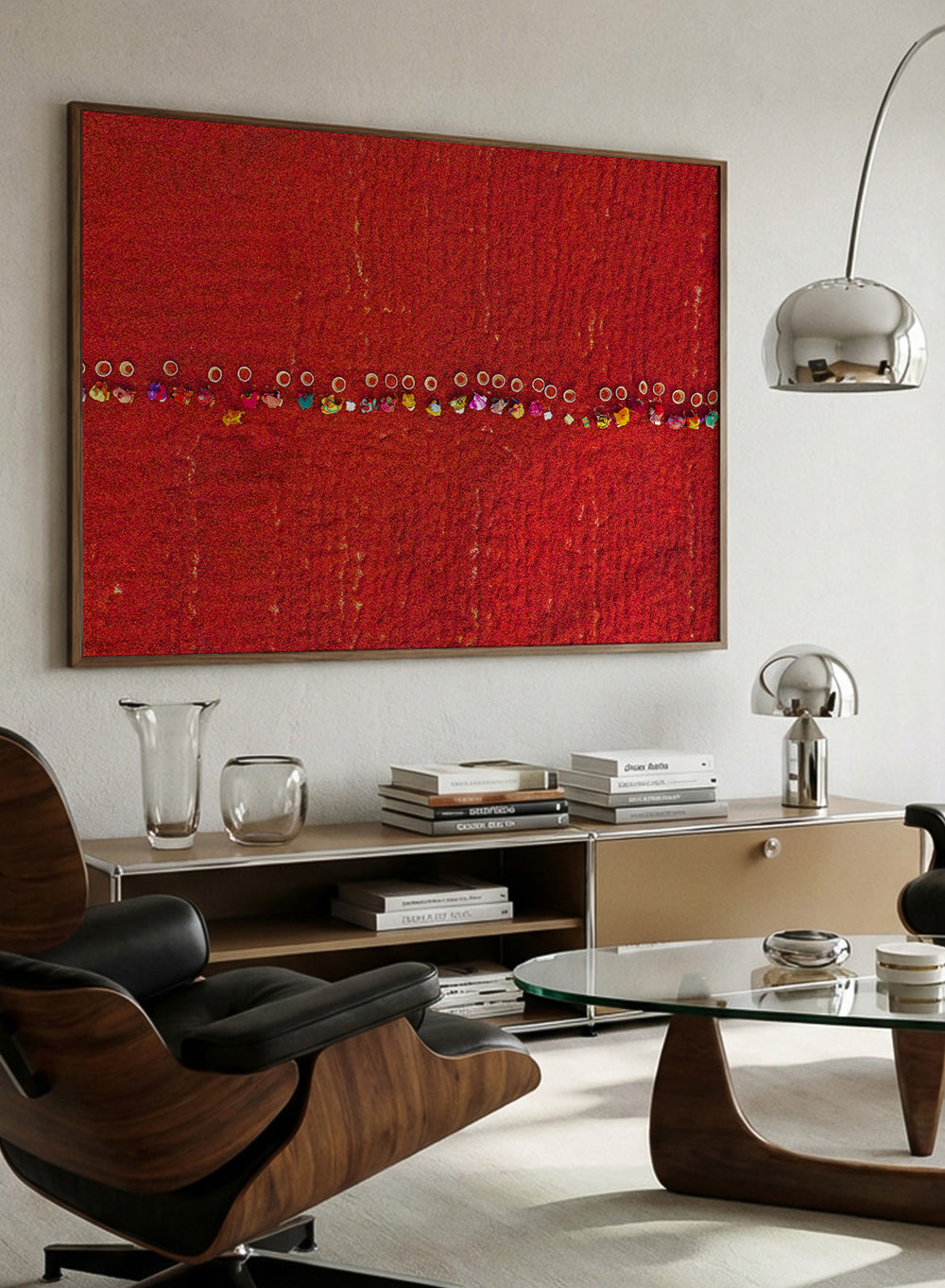 Pickers Sorting Chillies by Azim Khan Ronnie aerial photography print showing workers in red chilli fields Bangladesh, cultural documentary wall art poster. 