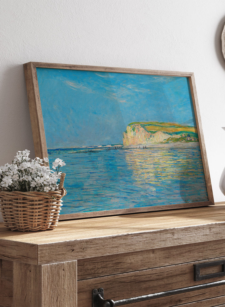 Low Tide at Pourville near Dieppe by Monet Print #N41B