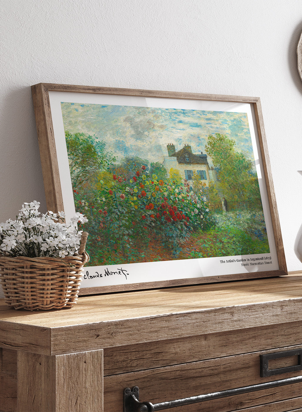 The Artist's Garden in Argenteuil 1873 by Monet Print #N34