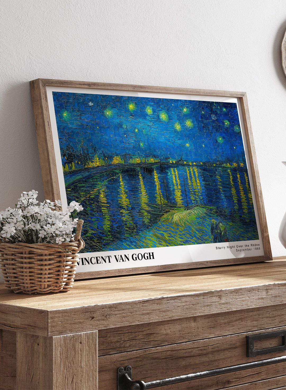 Van Gogh Night Over the Rhone 1888 Art Print