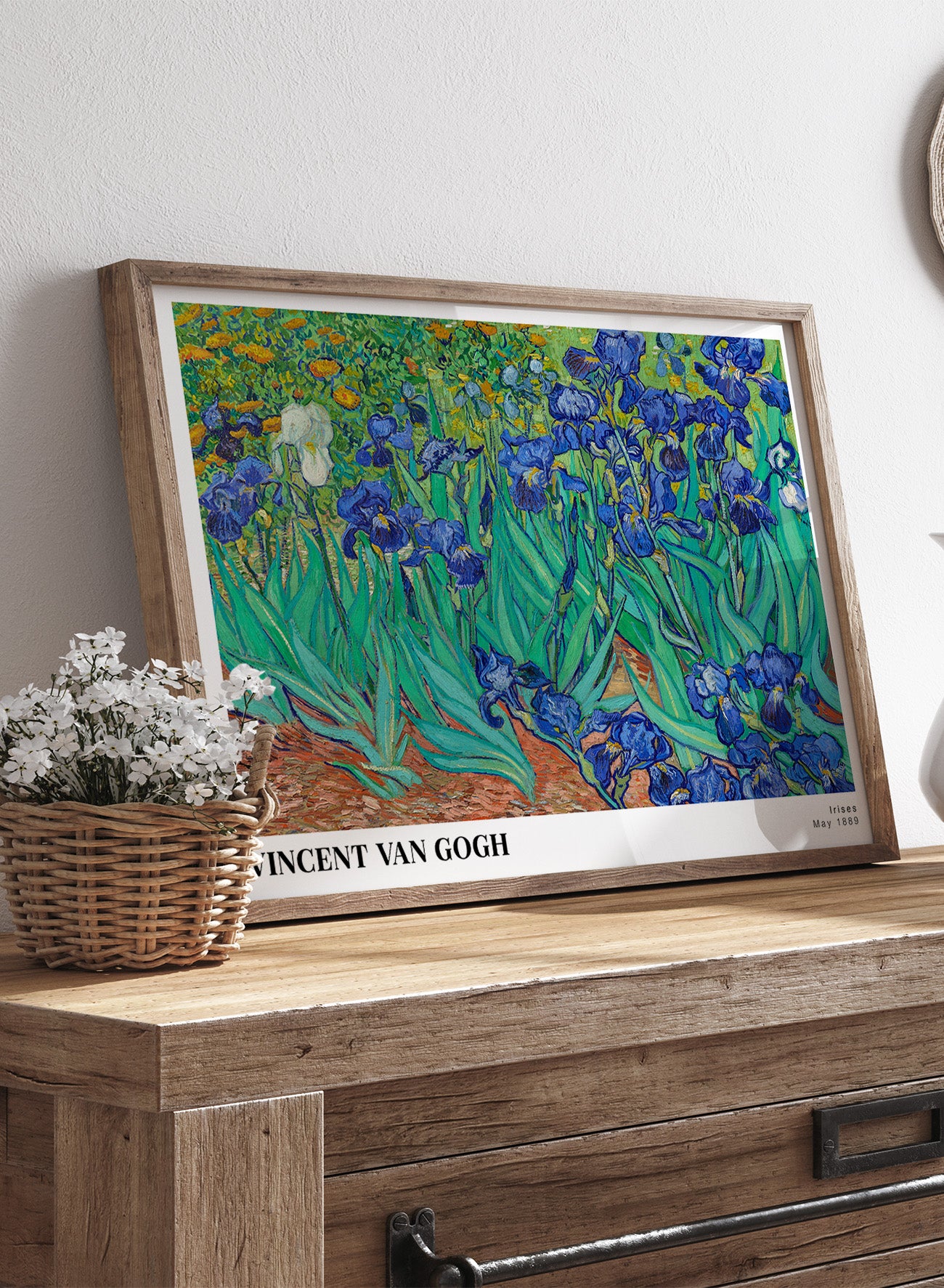 Vincent Van Gogh Irises 1889 Vintage Exhibition Poster Art Print