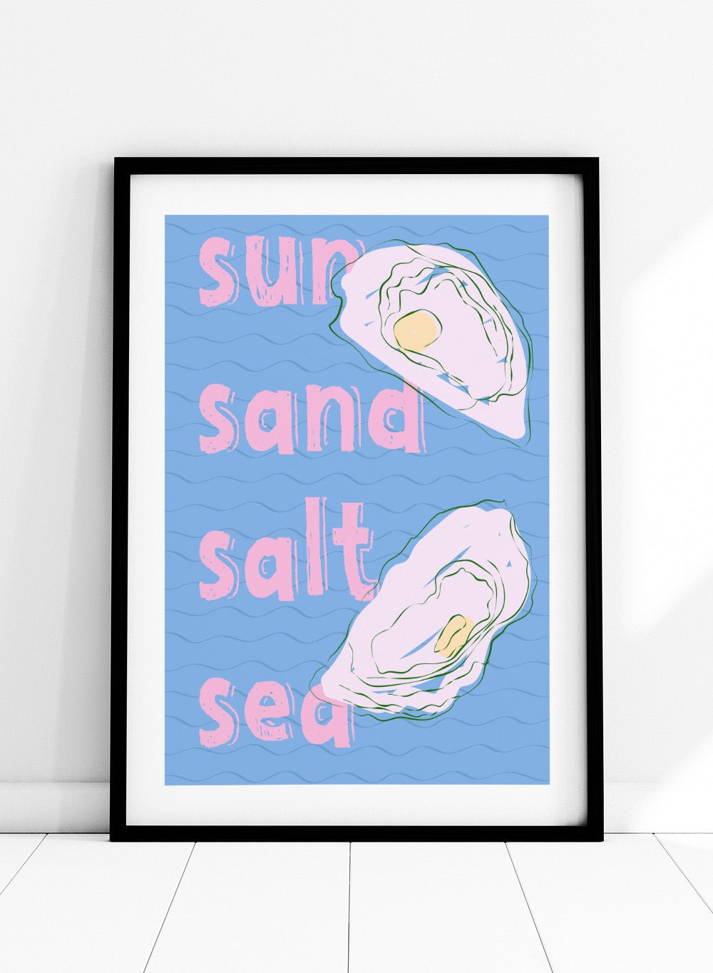 ‘Sun, Sand, Salt & Sea’ Aesthetic Art Print_Sugar & Canvas
