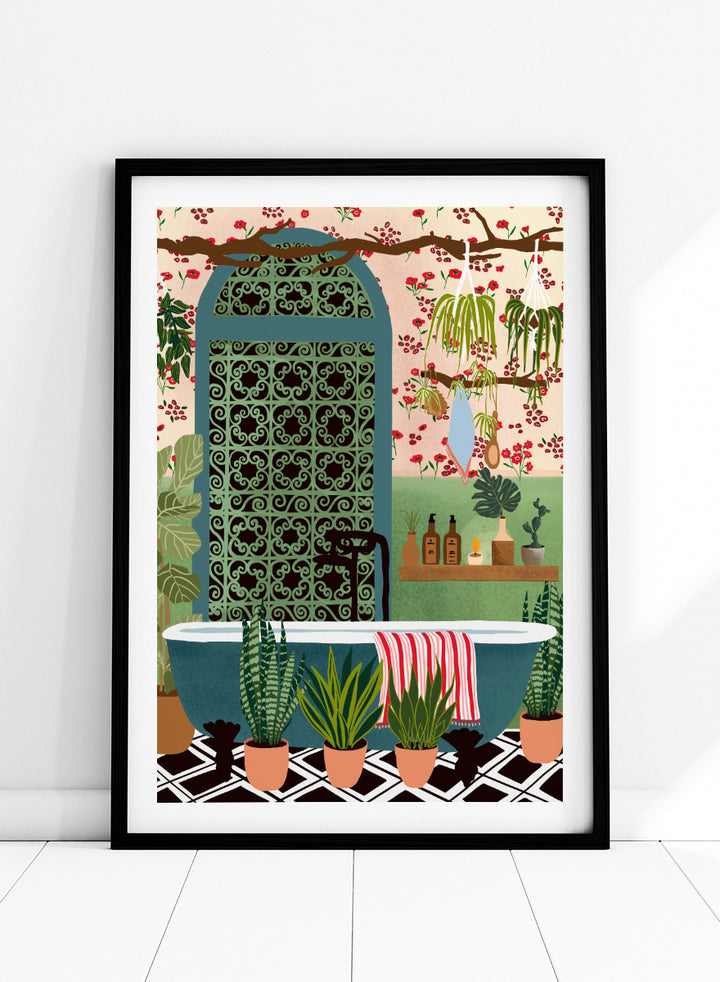 Ceyda Alasar - Lush Botanical Bath Art Print