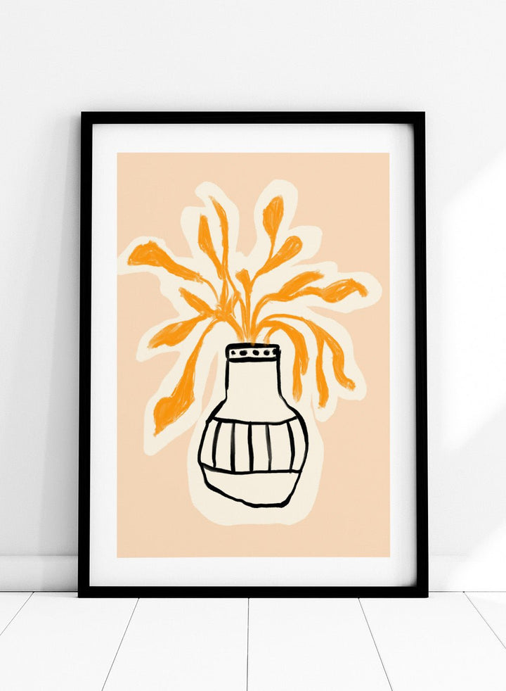 'Tangerine Petals' Aesthetic Art Print_Sugar & Canvas