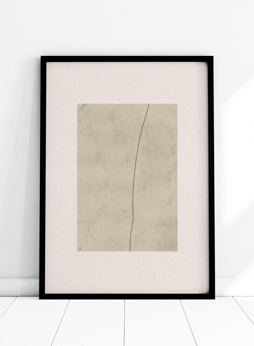 Minimalist abstract line art print by The MIUUS Studio. Modern beige wall art poster featuring soft textures, neutral tones, and contemporary simplicity.