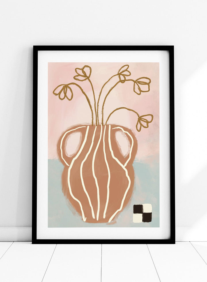 'Terracotta Vase' Aesthetic Art Print_Sugar & Canvas