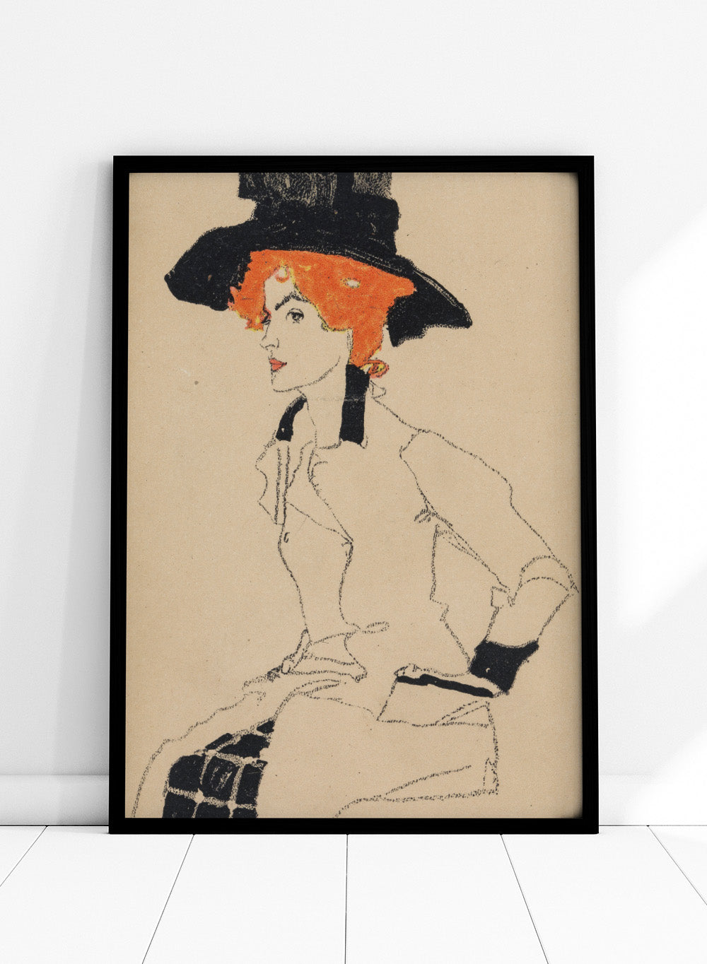 Featuring the original Egon Schiele's Artwork Portrait of a Woman 1910 painting, this vintage poster wall art print showcases the classic expressionist retro art. Schiele's paintings and drawings are distinguished by their contorted body forms and emotive lines, establishing the artist as an early pioneer of Expressionism.