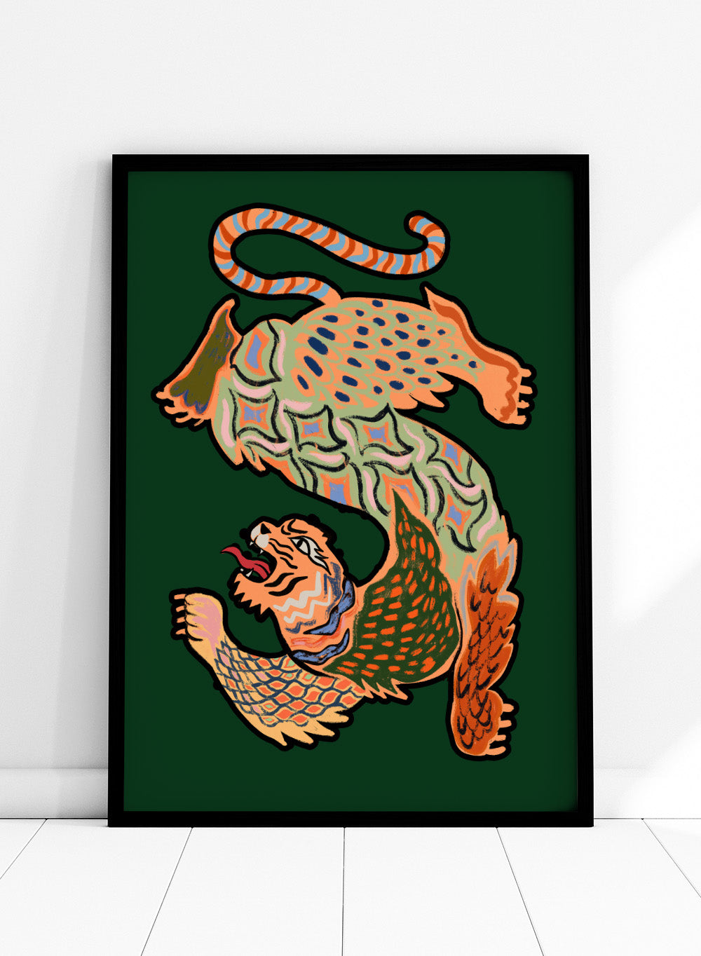 Arty Guava - Asian Tiger Green Art Print