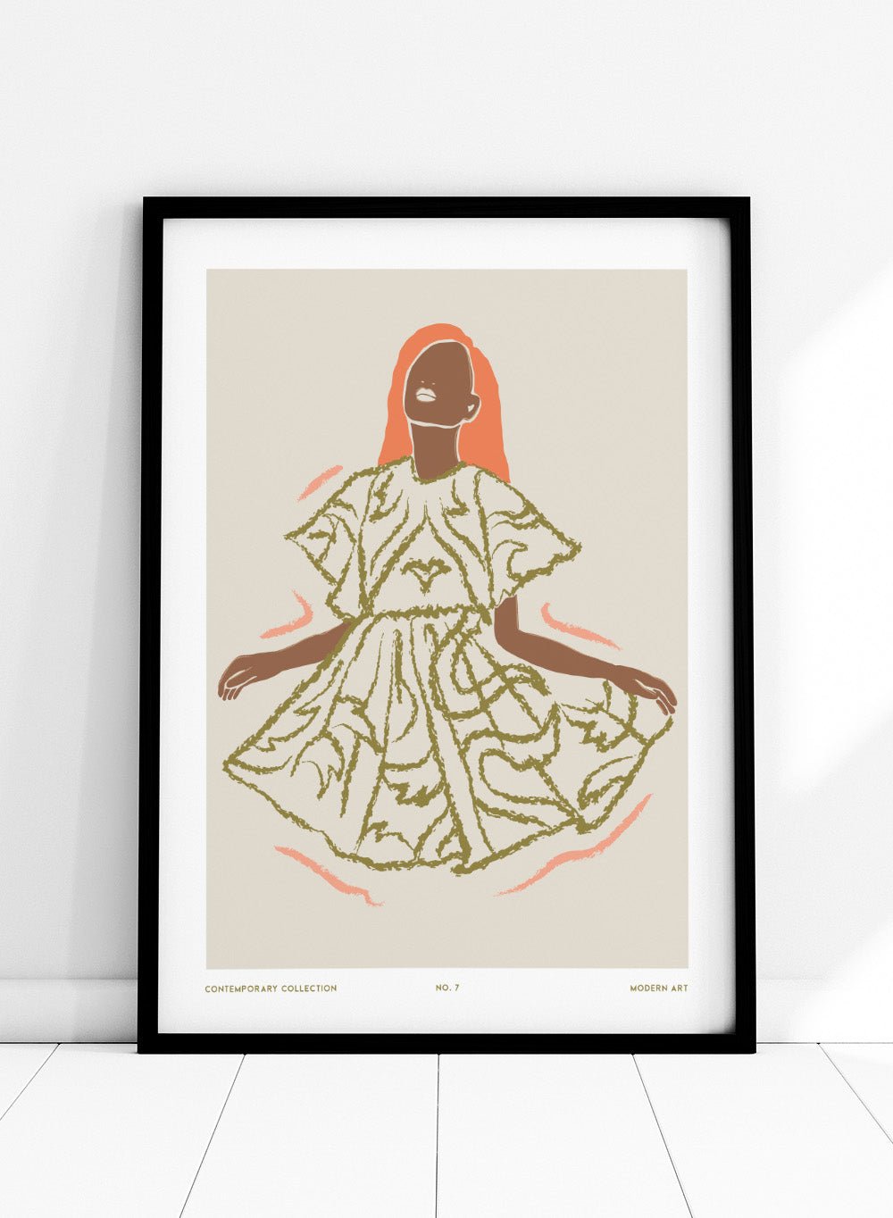 'Floral Figure II' Aesthetic Art Print_Sugar & Canvas