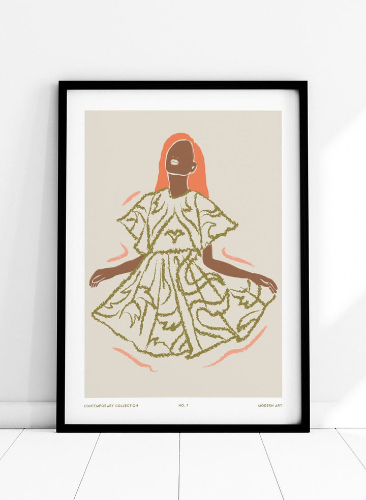 'Floral Figure II' Aesthetic Art Print_Sugar & Canvas