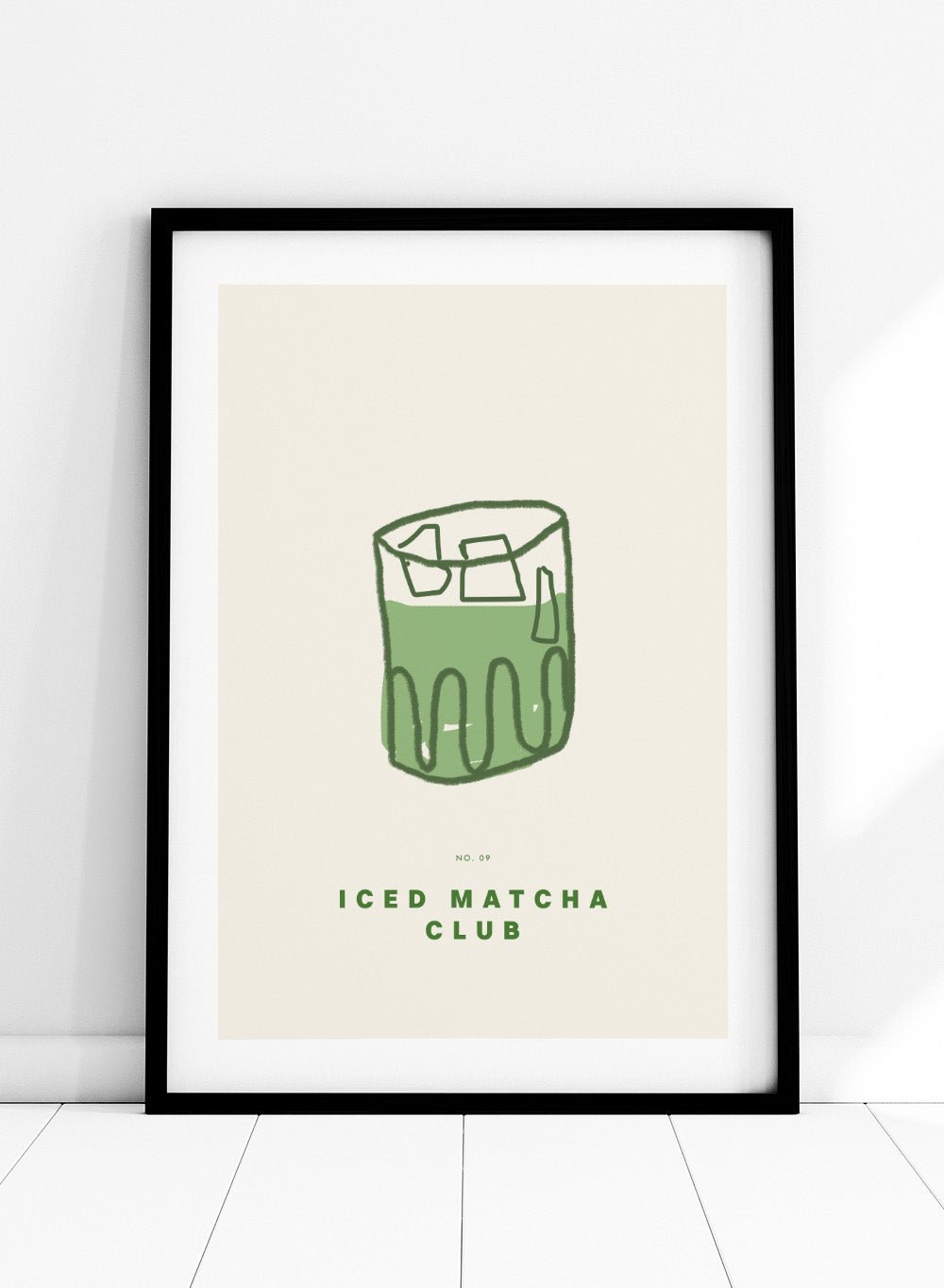 'Iced Matcha Club No. 09' Aesthetic Art Print_Sugar & Canvas