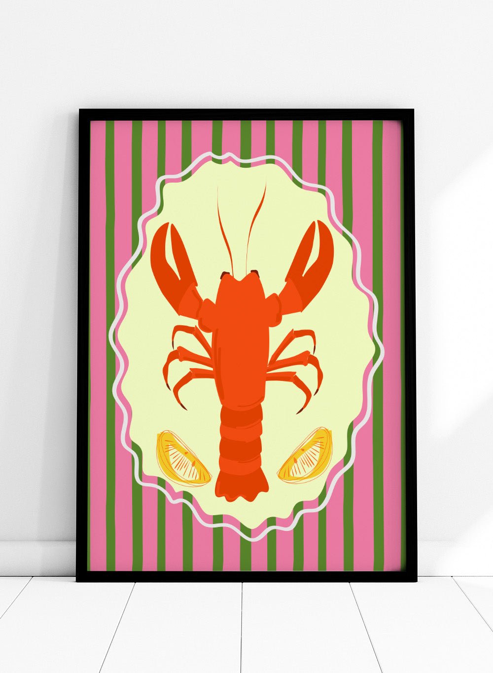 'Lobster & Lemon' Aesthetic Art Print_Sugar & Canvas