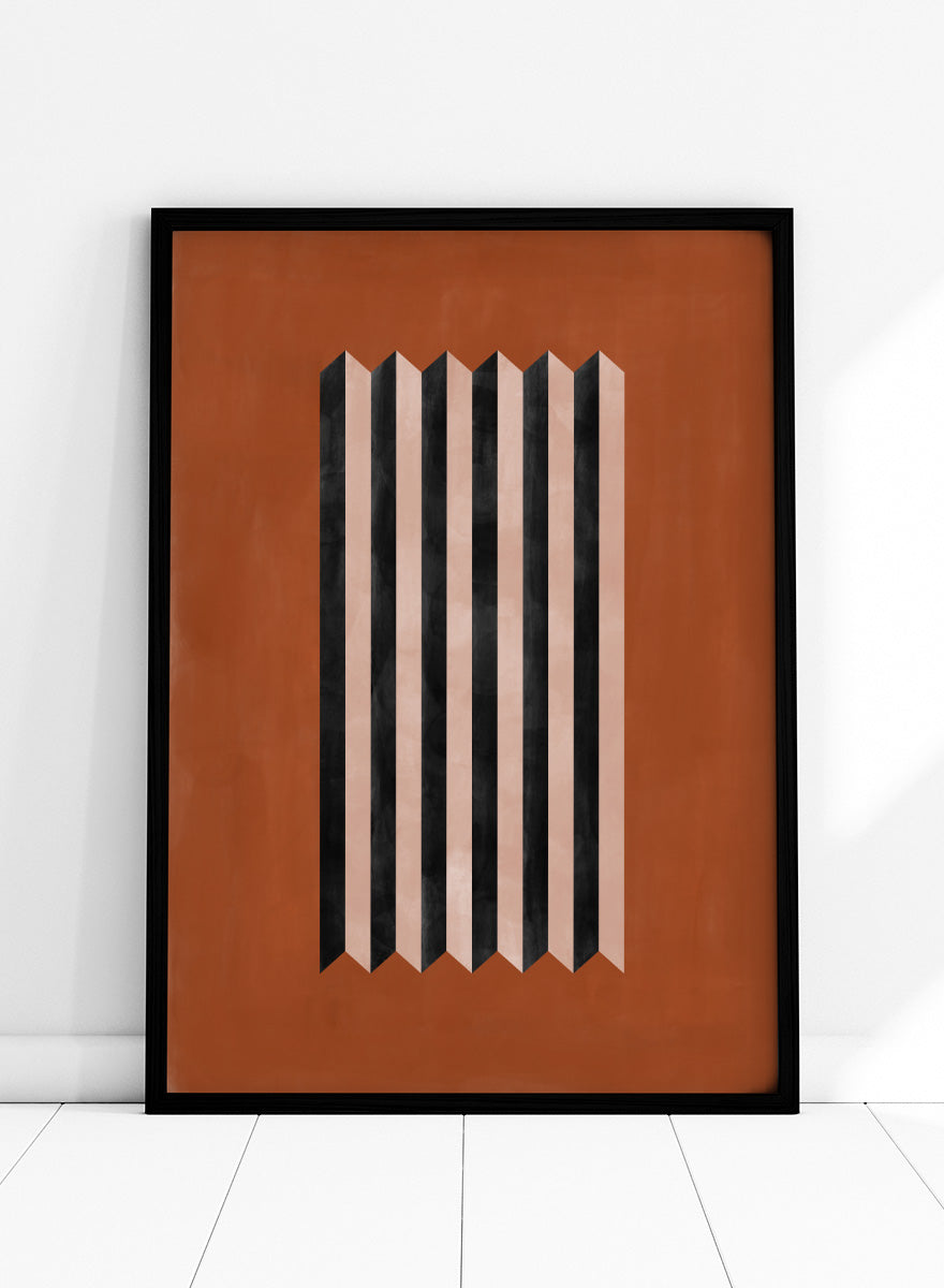 Elena Ristova - Folded Stripe Illusion Art Print